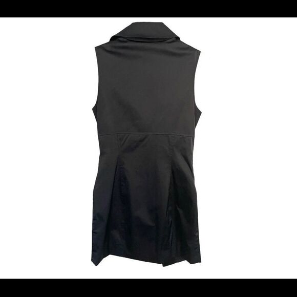 Bebe black satin collared zip up mini dress size small - Picture 5 of 9
